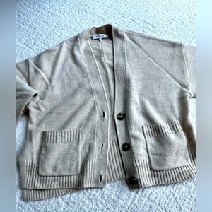 Frame Luxe Cashmere cardigan Oatmeal small/petite